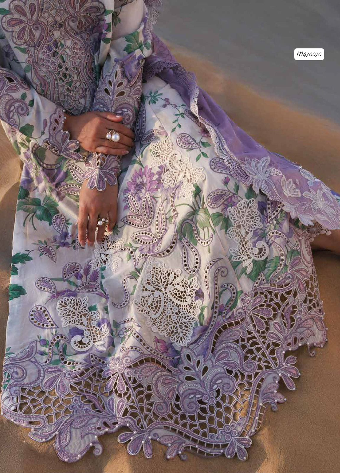 3 Pcs Heavy Embroidered Suit
